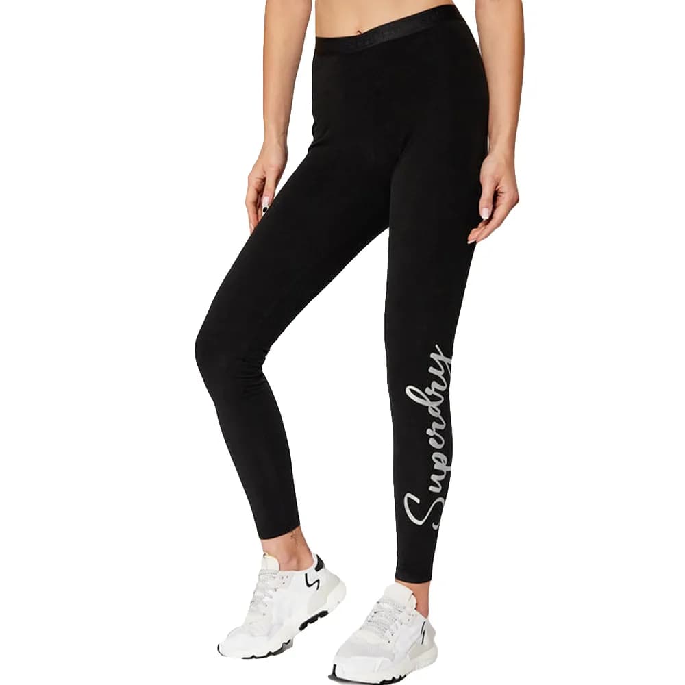 Legging Superdry Scripted graphic Femme Noir